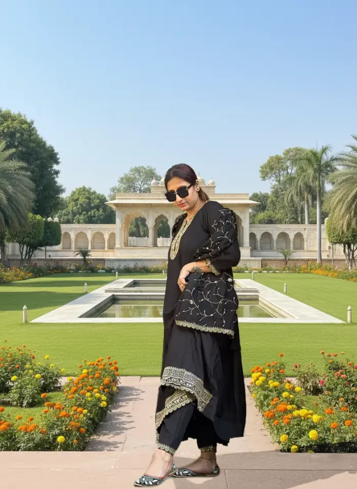 Black Anarkali suit