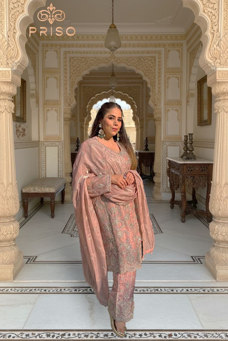 Pakistani heavy embroidered suit