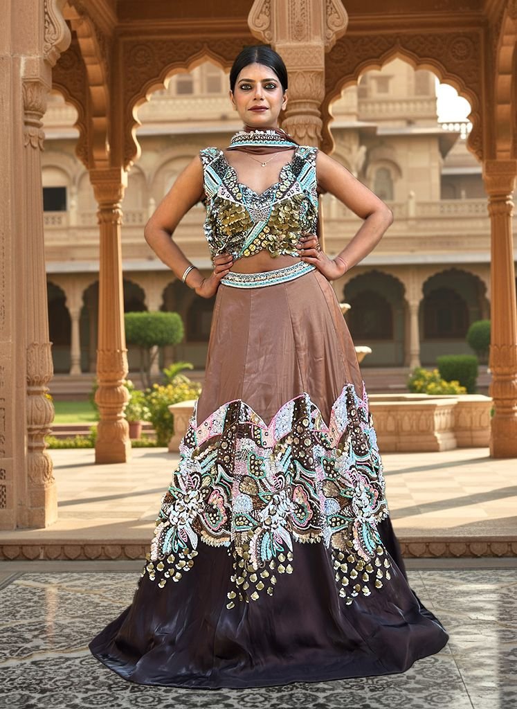 Brown Lehenga