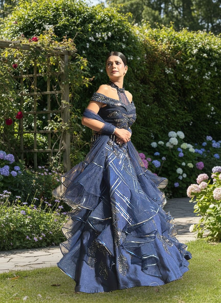Designer Blue lehenga