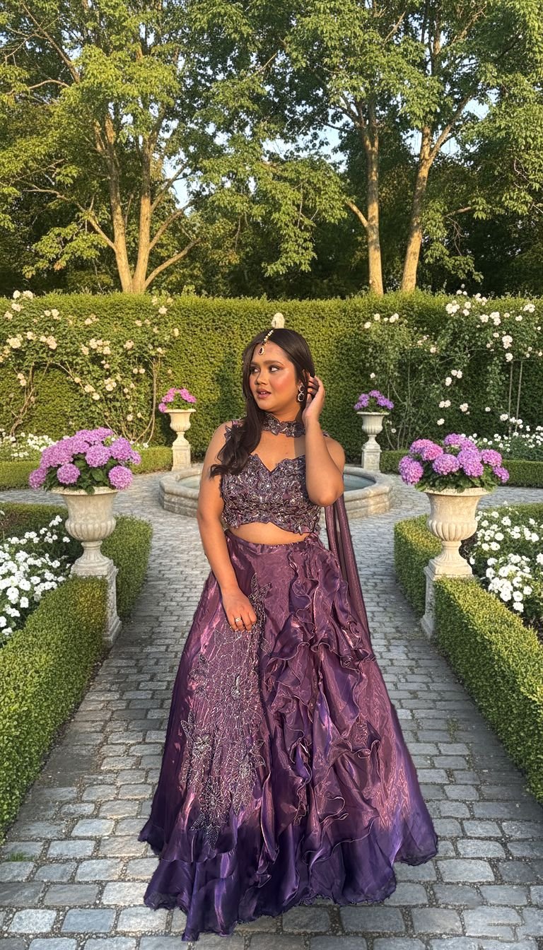 Mauve Lehenga
