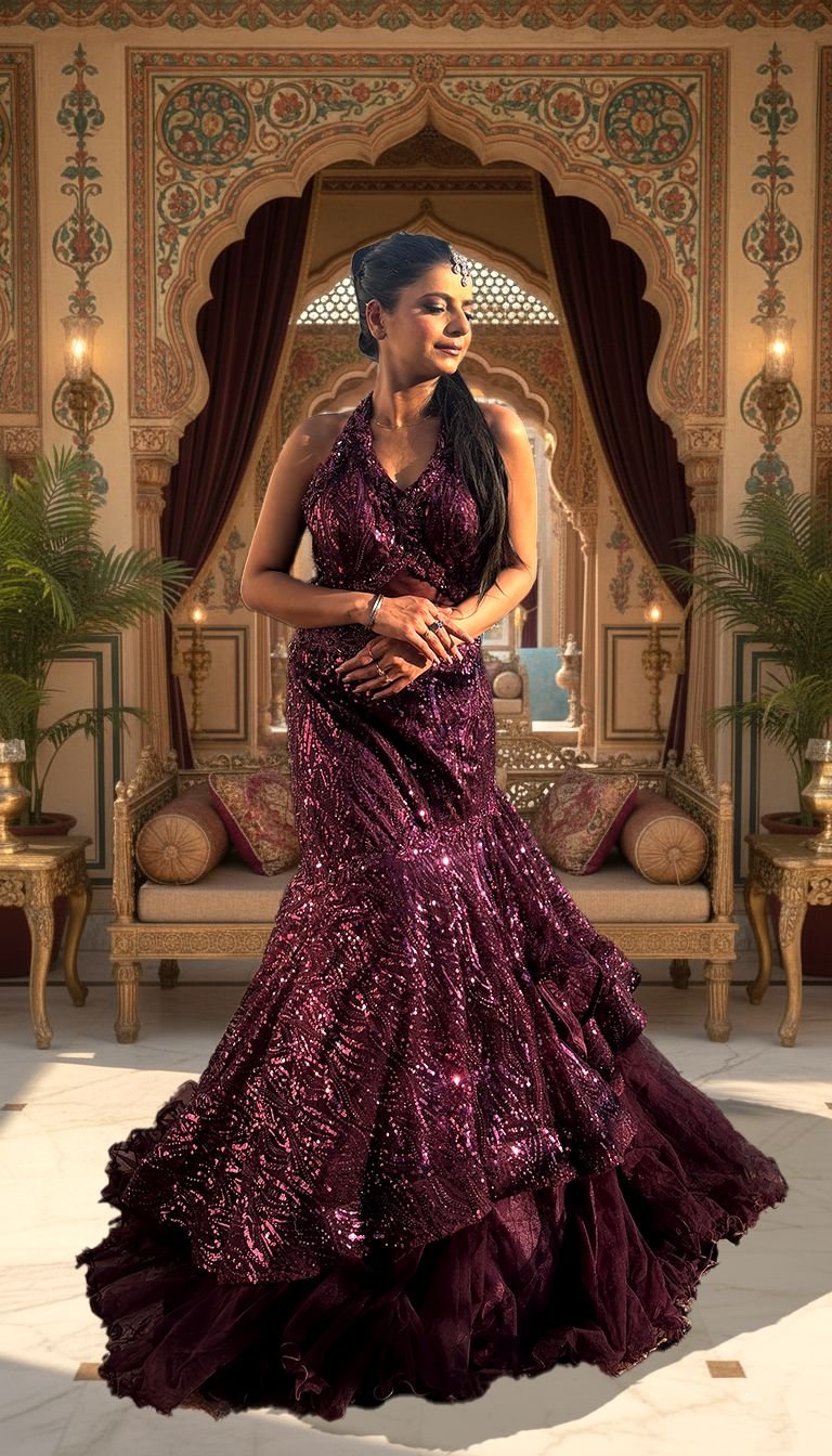 Purple gown