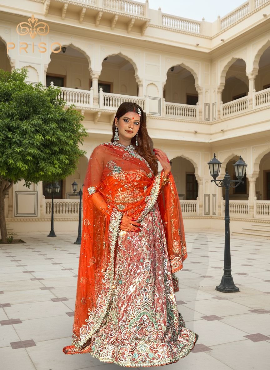 Orange lehenga