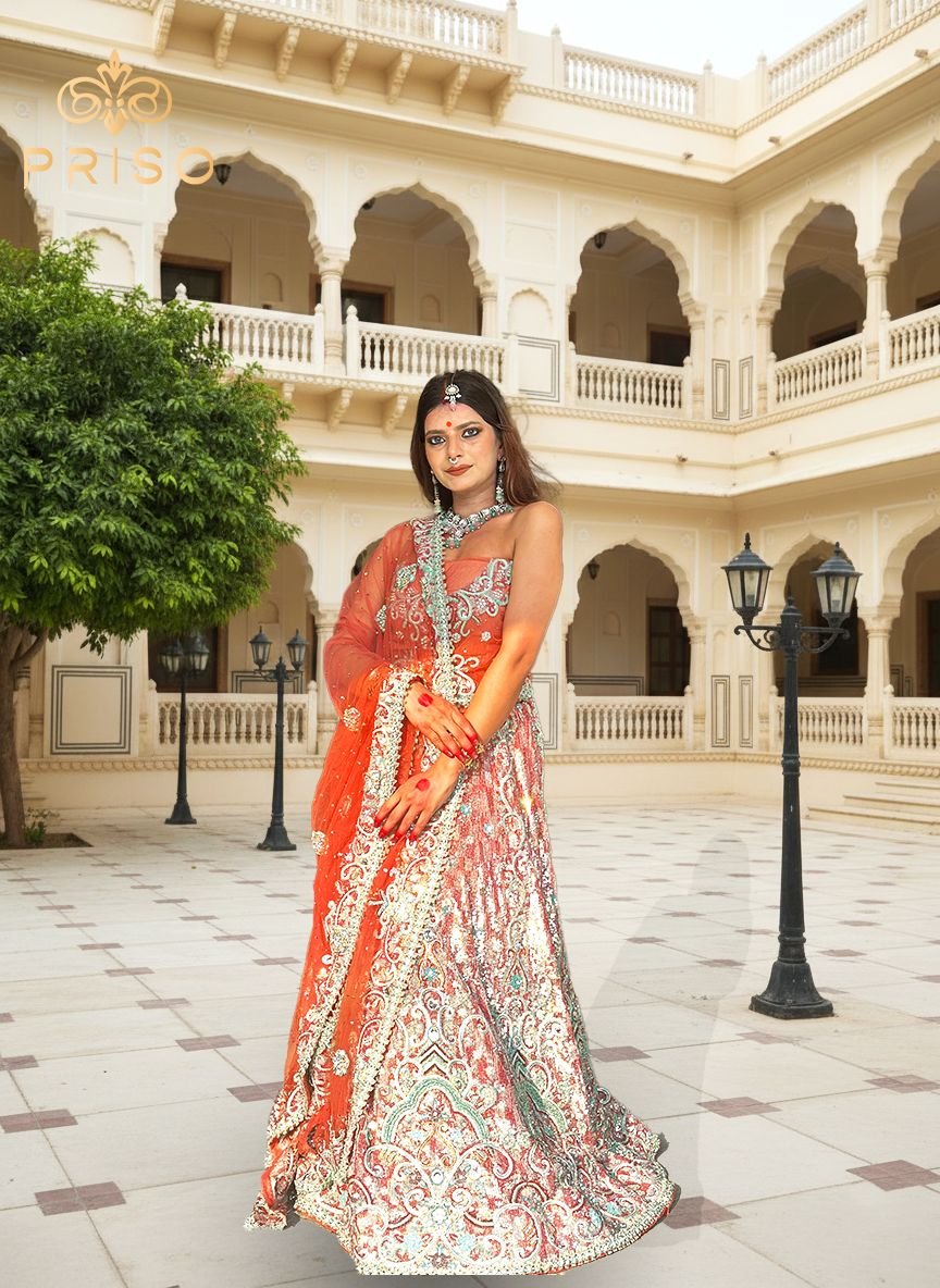 Orange lehenga