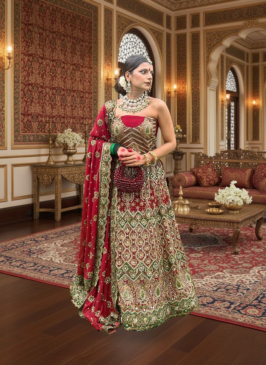 Maroon Lehenga